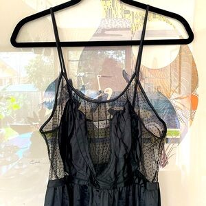 Diane Von Furstenberg Nightgown, vintage floor length black